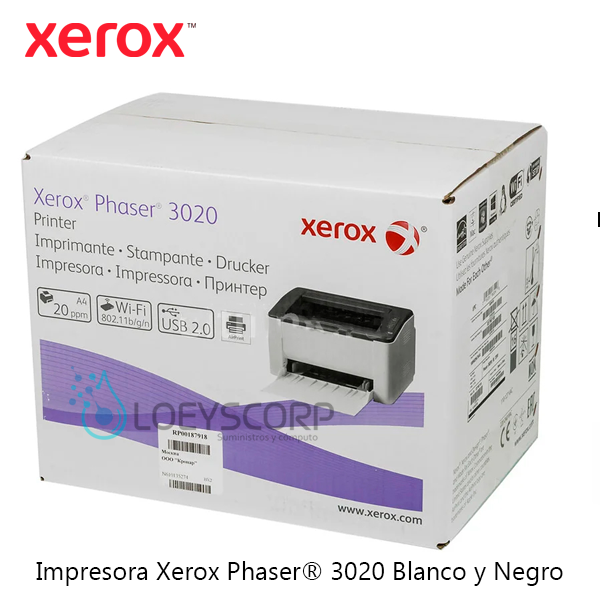 IMPRESORA XEROX 3020 MONOCROMATICA